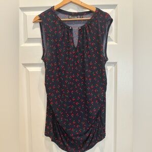 New York & Company Cherry Pattern Blouse
